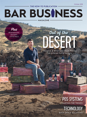 2018 October Issue Bar Business Magazine Detailing POS Technology and Dave Phinney