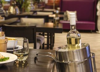 Wine By Your Side™ Table Side Wine Holder & Chiller