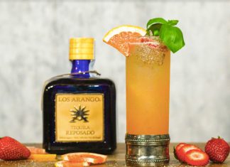 Strawberry Basil Paloma Cocktail