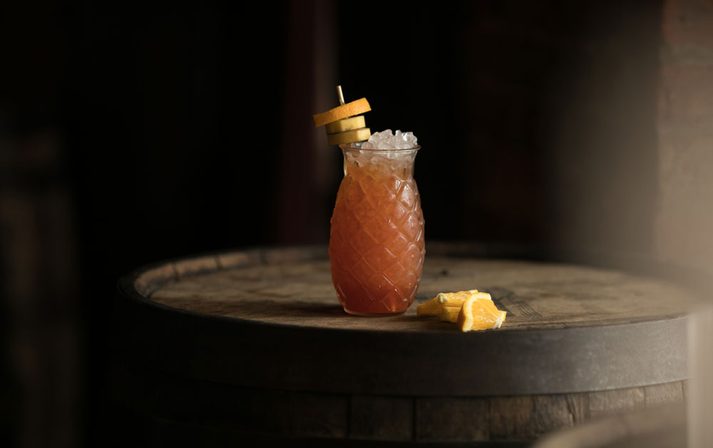 Russell's Reserve Banana Boulevardier Slushie