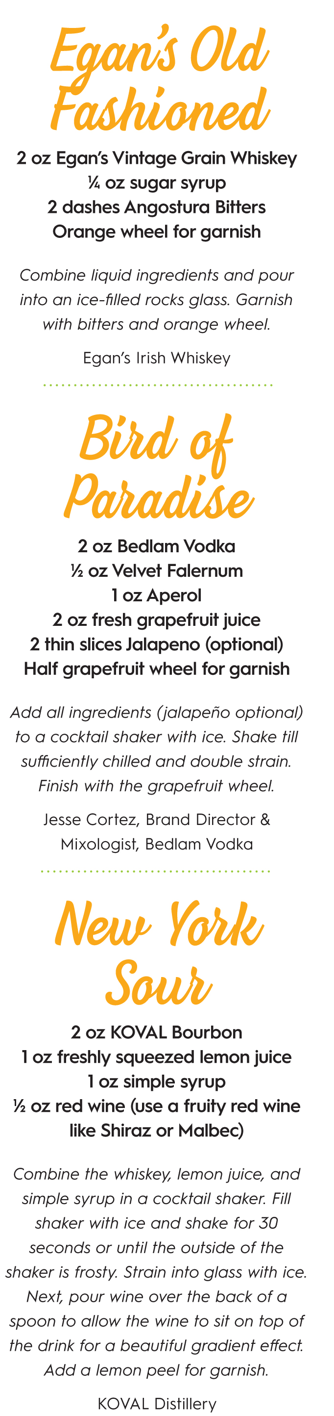 Bedlam Vodka Bird of Paradise Cocktail Recipe 