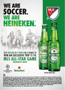 Heineken soccer UEFA Champions League Major League Soccer