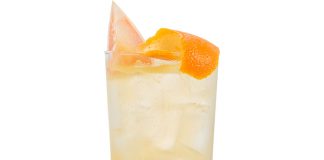 Monin Skinny Peach Squeeze Mocktail
