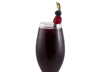 Monin’s Midnight Hibiscus Kiss Monin's Midnight Hibiscus Cocktail Recipe
