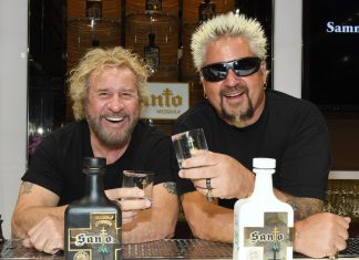 Sammy Hagar and Guy Fieri Introduce Santo Fino Blanco Tequila and Los Santo Partnership Sammy Hagar and Guy Fieri Santo Fino Blanco Tequila Los Santo Partnership