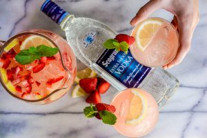 Seagram's Strawberry Mint Pink Lemonade Punch Recipe