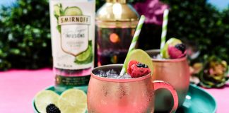 Smirnoff Blackberry Cucumber Moscow Mule cocktail recipe