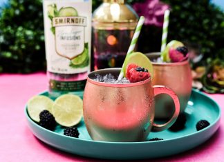 Blackberry Cucumber Moscow Mule Smirnoff Blackberry Cucumber Moscow Mule cocktail recipe