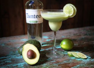 Jalapeño Avocado Margarita Tanteo Tequila Jalapeño Avocado Margarita cocktail recipe