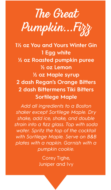great pumpkin fizz cocktail recipe