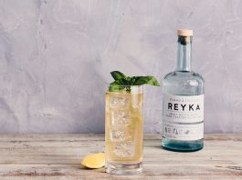 Reyka Vodka basil spiced collins cocktail recipe
