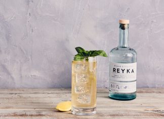 Basil Spiced Collins Reyka Vodka basil spiced collins cocktail recipe