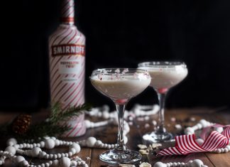 Smirnoff Peppermint Bark Martini cocktail recipe