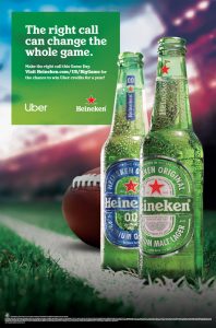 Heineken right call Uber NFL
