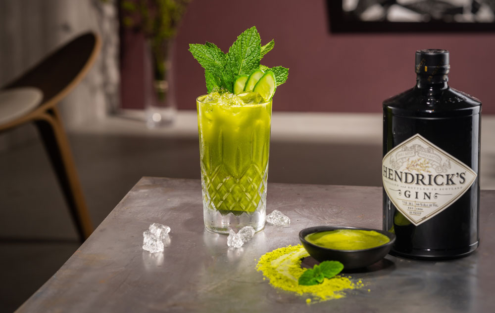 Hendricks Gin Matcha Mojito cocktail recipe