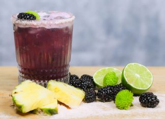 Pineapple & Blackberry Margarita Corralejo Tequila Pineapple & Blackberry Margarita cocktail recipe