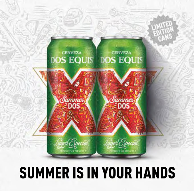 Dos Equis summer cans