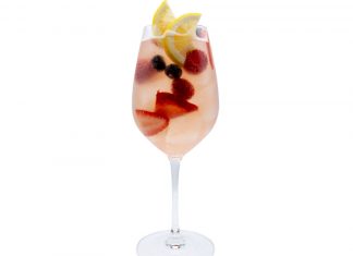 Lavender Sparkling Sangria Lavender Sparkling Sangria cocktail recipe