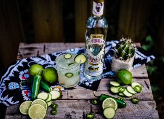 spicy cucumber margarita corralejo tequila cocktail recipe