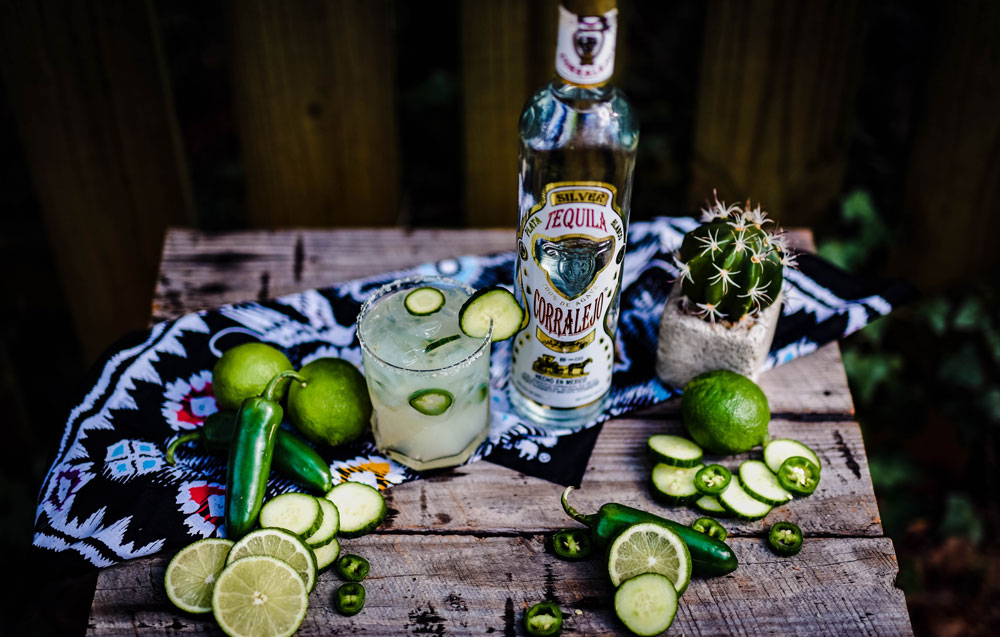 spicy cucumber margarita corralejo tequila cocktail recipe