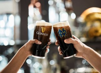 The University of Notre Dame Guinness fighting irish