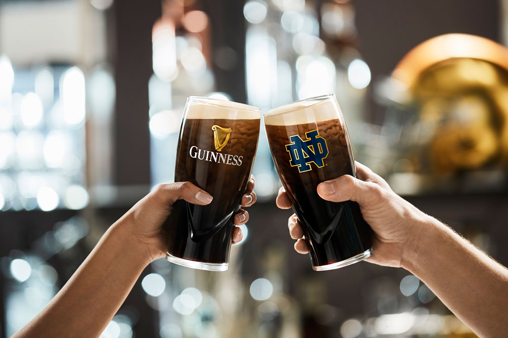 The University of Notre Dame Guinness fighting irish