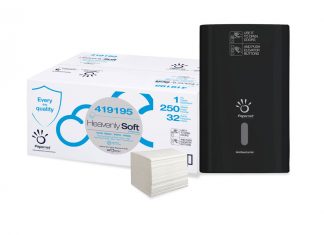 Enhance Restroom Hygiene with Sofidel’s Papernet Brand Door Tissue and Dispensers Sofidel Papernet Heavenly Soft Door Tissue and Defend Tech