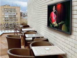 sunbriteTV outdoor seating