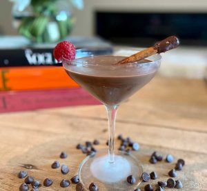 dessert cocktail chocolate raspberry martini