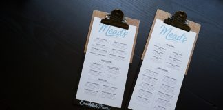 cocktail menu design