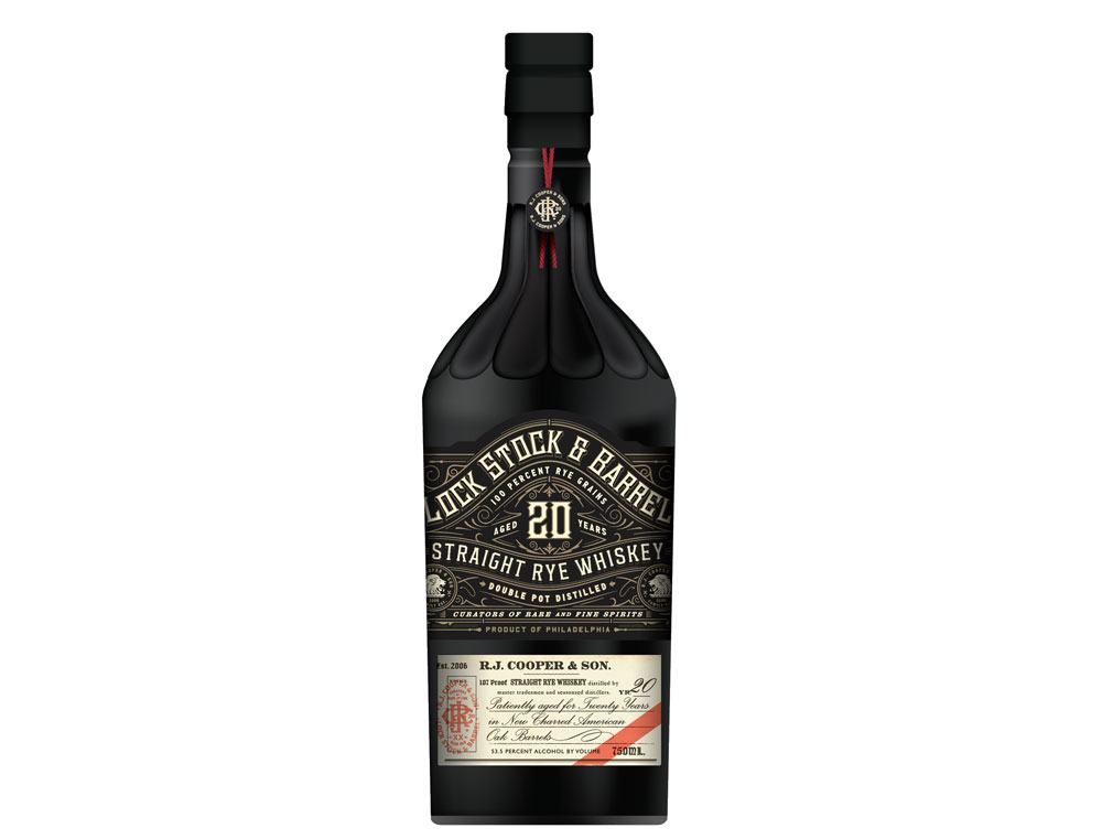 The Cooper Spirits Company Lock, Stock & Barrel 20-Year Rye Whiskey