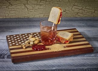 PB&J Old Fashioned peanut butter whiskey cocktail