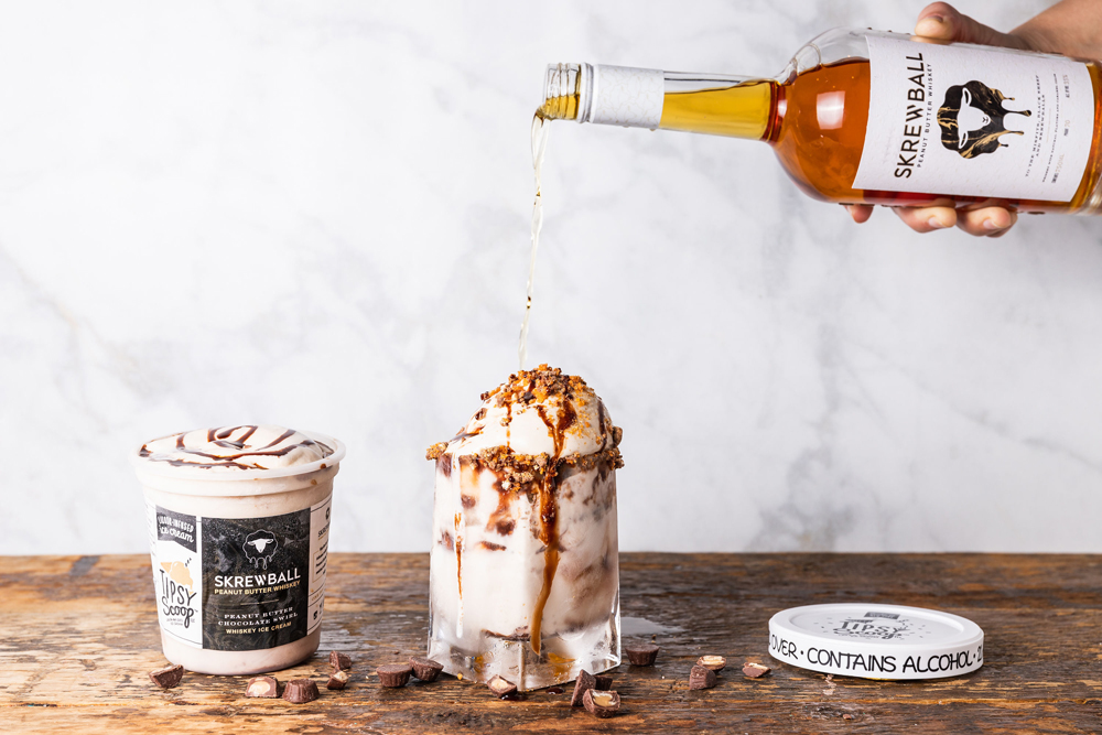 Skrewball Peanut Butter Chocolate Swirl Whiskey ice cream