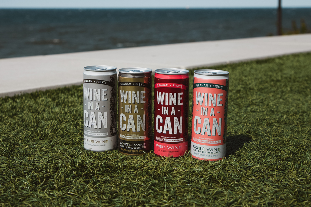 Graham + Fisk’s Wine-In-A-Can Rose with Bubbles