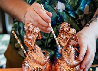 Summer Cocktail Recipes Fit for a Mermaid absolut elyx mermaid cocktail vessel