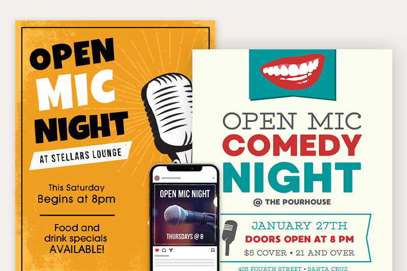 how to market open mic night